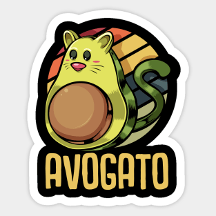 Avocado - Avogato Cute Vegan Cat Sticker